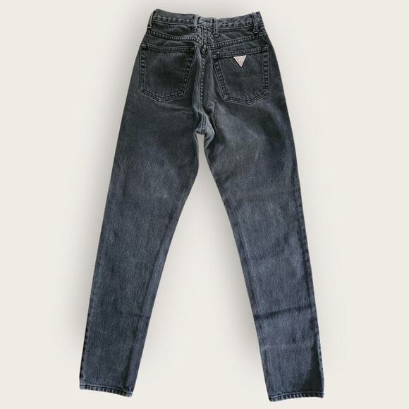 Guess jeans Women's Sz 25" Charcoal Straight Georges Marciano Design Hi-Rise VTG - Picture 2 of 8